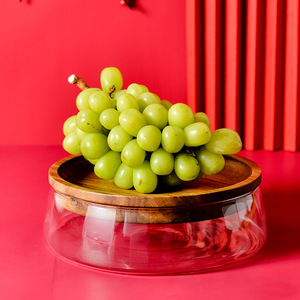 Plato de Frutas de Vidrio de Doble Capa con Tapa, Diseño Creativo de Estilo Europeo, para Frutos Secos y Aperitivos - Product Image 2