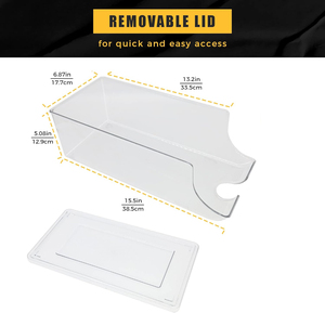 Organizador de almacenamiento de acrílico transparente para cocina, organizador de nevera apilable, caja de almacenamiento, contenedores, nevera, bebida, dispensador de latas de refresco - Product Image 4