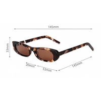 Lunettes de soleil tendance à petite monture en acétate, style rétro, couleur bonbon, protection solaire, personnalisables
