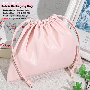 Pochette à cordon en cuir PU rose 25*15 cm, imperméable, pour maquillage, vente en gros, cadeau de mariage, rangement pour perruques, accessoires capillaires et lingerie - Product Image 2