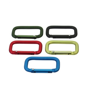 Aluminum rectangle shaped carabiner in stocks