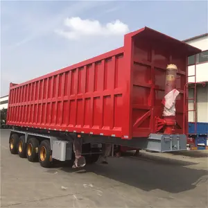 Heavy Duty 3 Axle 40 Ton 60 Ton Hydraulic Tipper Tipping Dump Semi Trailer