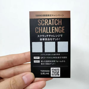 Kartu hadiah kustom cetak Digital promosi bisnis kartu goresan menarik terlaris dengan kode goresan - Product Image 5