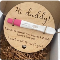 PAFU Annonce de Grossesse Surprise Mémoire de Bébé, Souvenir Test de Grossesse en Bois
