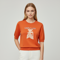 Kaos Wanita Lengan Pendek Motif Gajah, Kerah O, Longgar, Kasual, Semua Musim, Cepat Kering, Bernapas, Ramah Lingkungan, 100% Katun