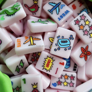 Juego de Mahjong Americano Corey Paige Pink Tile de 160 Piezas, Fichas de Mahjong Acrílicas Talladas en Forma de Estrella, Juego Completo - Product Image 2