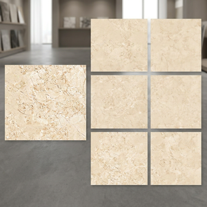 Azulejos de Porcelana Esmaltada Brillante de 800x800mm en Color Beige Alabastro, Efecto Mármol Beige para Pisos - Product Image 1