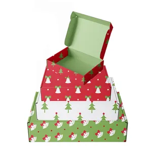 कस्टम शानदार क्रिसमस सजावट कठोर कागज बॉक्स पैकेजिंग सुंदर क्रिसमस उपहार पैकिंग बॉक्स