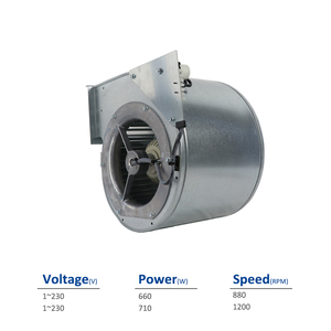 พัดลมระบายความร้อนแบบแรงเหวี่ยงสำหรับตู้ไฟฟ้า ZIEHL-ABEGG รุ่น RD25S-4EW.4I.DL 121825 230V 0.66KW 3.00A 880RPM AHU - Product Image 2