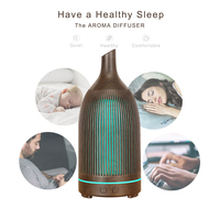 Humidificateur ultrasonique diffuseur d'arômes 200 ml pour commande en gros, 7 couleurs, lumière d'ambiance, aromathérapie, pour salon avec minuterie