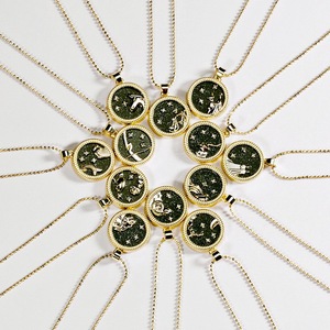 Collar Vintage al por Mayor con Cadena de 12 Signos del Zodíaco, Aleación de Circonio, Chapado en Oro de 18K, con Tarjeta de Deseos, Regalo <span class=keywords><strong>para</strong></span> Parejas y Mejores Amigos - Product Image 6