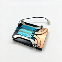 Heatsink CPU Ultra Tipis untuk Casing ITX PC All in One 2 Pipa Panas Tembaga Sirip Aluminium 0.3mm Penutup Aluminium dengan Kipas Pendingin 8010