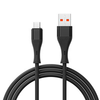 Kabel Pengisi Daya dan Data USB-C ke USB-A Premium, Kabel Silikon, Kecepatan Tinggi 480Mbps untuk iPhone 16/15, iPad, Galaxy, Tablet