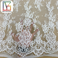 Tissu en dentelle Chantilly écologique très prisé, dentelle guipure florale, tissu en dentelle de mariée pour robe de soirée élégante