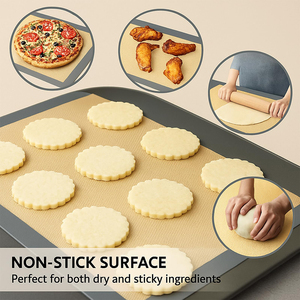 Factory Sales Non-Stick <b>Silicone</b> <b>Baking</b> Mat Food Safe Heat-Resistant Reusable <b>Silicone</b> <b>Baking</b> Sheets for Microwave Oven Tray Pan - Product Image 4