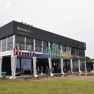 Carpa de Exhibición de Doble Capa de Aluminio Mercedes-Benz, Tela Oxford Impermeable, Rectangular, Gran Espacio, para Todas las Estaciones, Ferias Comerciales - Product Image 1