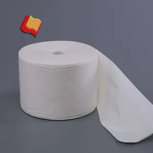 China Textiles 100% cotton viscose fiber Spunlace Nonwoven Fabric Wet Wipes Raw Material
