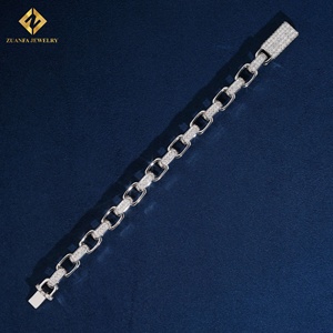 ZUANFA JEWELRY - Pulsera de Diamantes Cultivados en Laboratorio con Cadena Cuadrada de 8.2 mm, Certificación HPHT IGI, Joyería de Diamantes de Lujo, Oro Blanco 925 - Product Image 6