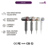 Sèche-cheveux professionnel pliable haute vitesse 110000 tr/min avec moteur sans balais, portable, à ions négatifs, pour voyage