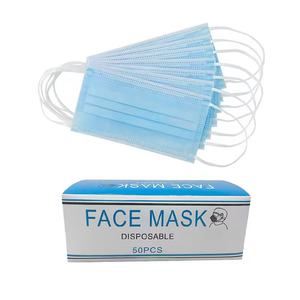 Masker bedah masker wajah sekali pakai Non-Woven Earloop biru berkualitas tinggi untuk masker grosir - Product Image 1