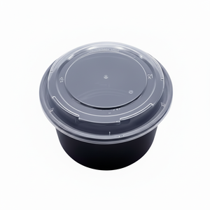 Contenitore Rotondo in PP da 100oz Serie Nrbowl, Stampato a Iniezione, Adatto al Microonde, con Coperchio a Clip, Impilabile, per Cucina e Asporto - Product Image 1