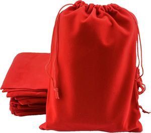 Sacs en velours avec cordon de serrage, sac cadeau, pochette en velours pour bijoux, mariage - Product Image 1
