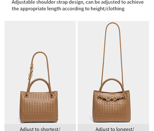 Bolso bandolera <span class=keywords><strong>de</strong></span> hombro trenzado entrecruzado <span class=keywords><strong>de</strong></span> PU impermeable ecológico <span class=keywords><strong>de</strong></span> gran capacidad para mujer a la moda personalizada - Product Image 4