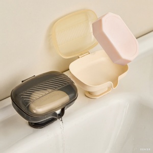 Support Oem Wholesale New Plastic Slant Drain Waterproof Soap <b>Storage</b> <b>Box</b> Drainage Rack with Suction Cup and Flexible Support - Product Image 1