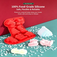 Moule à gâteau en silicone personnalisé pour Noël, bonhomme de neige, homme en pain d'épices, Père Noël, chocolat, gelée, pouding, compatible four