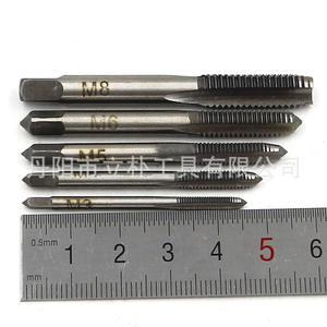 Juego de Machos de Roscar Manuales M3 M4 M5 M6 M8, Machos Métricos Sin Residuos para Taladrar Acero, Acabado Brillante, 5 Piezas - Product Image 5