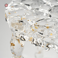 TT Fabrik Großhandel Premium Platin Kristall Acryl Hochwertiger Runder Kaffee-Beistelltisch