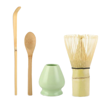 Kit complet de matcha en bambou JIAHUI, fouet, cuillère, chasen, design zen asiatique traditionnel, ensemble de thé matcha pour thé vert en poudre