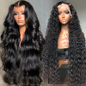 12A parrucche anteriori in pizzo con onda di acqua vergine grezza non trasformata 150 <span class=keywords><strong>capelli</strong></span> umani 180 250 densità parrucche vergini <span class=keywords><strong>capelli</strong></span> umani - Product Image 1