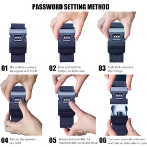 Correas de equipaje ajustables con cerradura de combinación Cinturones de <span class=keywords><strong>maleta</strong></span> para <span class=keywords><strong>viajes</strong></span> - Product Image 6