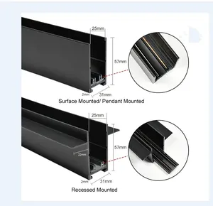 Tubes lumineux LED magnétiques réglables en Surface, nouveauté 2022, boîtier amovible, cadre de plafond, éclairage linéaire