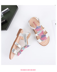 Fashion Sparkly Star <b>Summer</b> Kids Sandals Girls Sandals Open Toe <b>Summer</b> <b>Flats</b> Dress Sandals - Product Image 6