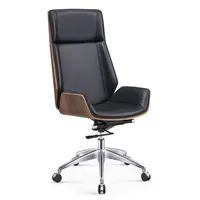مقعد المدير 861-1a الفاخرة عازمة الخشب الرقائقي خشبية كرسي مكتب مكتب التنفيذي جلدية الخشب كرسي