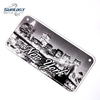 Logo personalizzato goffrato di alta qualità nuova York targa decorativa in alluminio auto in metallo targa per Souvenir