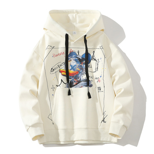 Nouvelle tendance mode printemps 2025 : Sweat-shirt à capuche ample à manches longues pour homme, idéal pour les adolescents, confortable et respirant au quotidien. - Product Image 2