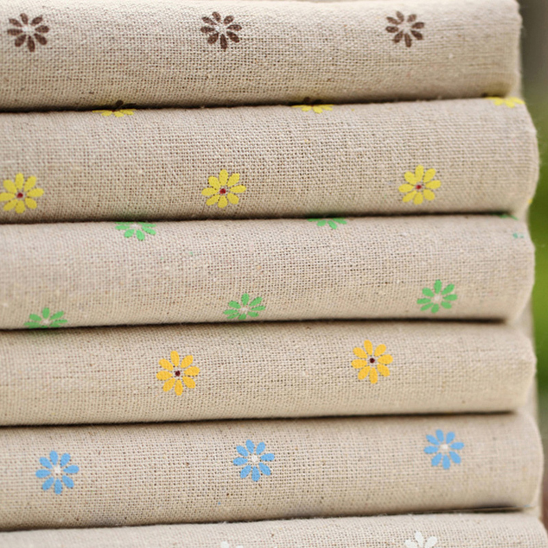 50x150cm Linen Cotton Fabric Cloth For Patchwork Quilting Fabrics Flower DIY Sofa Pillow Curtain Table Sewing Textile Material