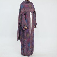 Robe Abaya de Luxe de Dubaï avec Hijab pour Femmes Musulmanes, Robe Longue Modeste Ornée de Perles Florales pour Fête de l'Aïd et Soirée 2026, Style Turc Marocain