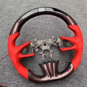 Volante Deportivo de Fibra de Carbono Forjado Rojo con LED, Personalización de Alta Gama y Artesanía Exquisita para Infiniti Q50 Q50L Q60 <span class=keywords><strong>Q80</strong></span> - Product Image 1
