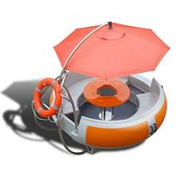 Bateau à donuts en fibre de verre 3,0 m, coque rigide, 8 passagers, bateau de loisirs flottant pour divertissements aquatiques