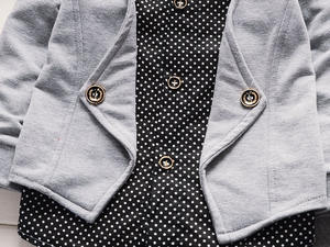 Ropa Infantil al por Mayor a Bajo Precio, Conjuntos de Otoño de 3 Piezas para Niños, Estilo Caballero - Product Image 3