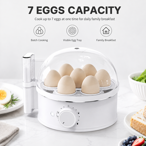 Einstellbarer Eierkocher für 7 <span class=keywords><strong>Eier</strong></span> mit Transparentem Deckel Multifunktionaler Elektrischer Eierkocher für Frühstück und Kochen zu Hause - Product Image 2