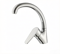 Robinet de cuisine en alliage de zinc au design moderne, à installation sur plan, avec cartouche céramique, idéal pour les cuisines d'hôtels et d'appartements