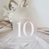 10 Pack DIY Porte-Numéro de Table de Mariage Acrylique Signe Présentoir avec Numéros de Table de Mariage Personnalisable Place Titulaire de la Carte