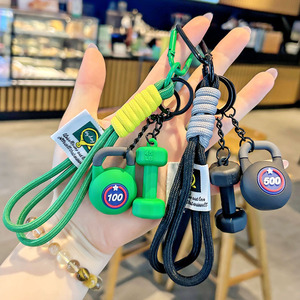 Sáng Tạo 3D Thể Thao Phim Hoạt Hình <span class=keywords><strong>PVC</strong></span> Barbell Quả Tạ <span class=keywords><strong>Keychain</strong></span> Túi Mặt Dây Chuyền Xe Vòng Chìa Khóa Phòng Tập Thể Dục Lưu Niệm Trọng Lượng Nhẹ Cho Nam Giới Phụ Nữ - Product Image 3
