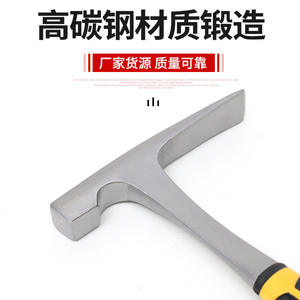 Marteau d'exploration neutre en acier à haute teneur en carbone, à face rectangulaire, outil de prospection géologique extérieur - Product Image 3