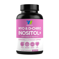 Complément Premium Myo-Inositol Plus Folate Vitamine D en Capsules pour l'Équilibre Hormonal Féminin, Soutien Ovarien Sain et Antioxydant